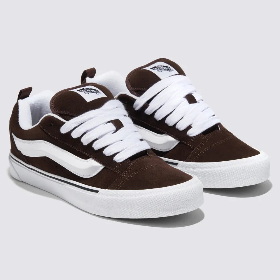 Vans Knu Skool Skate Sneakers Shoes Brown/White VN0009QCNWH 2