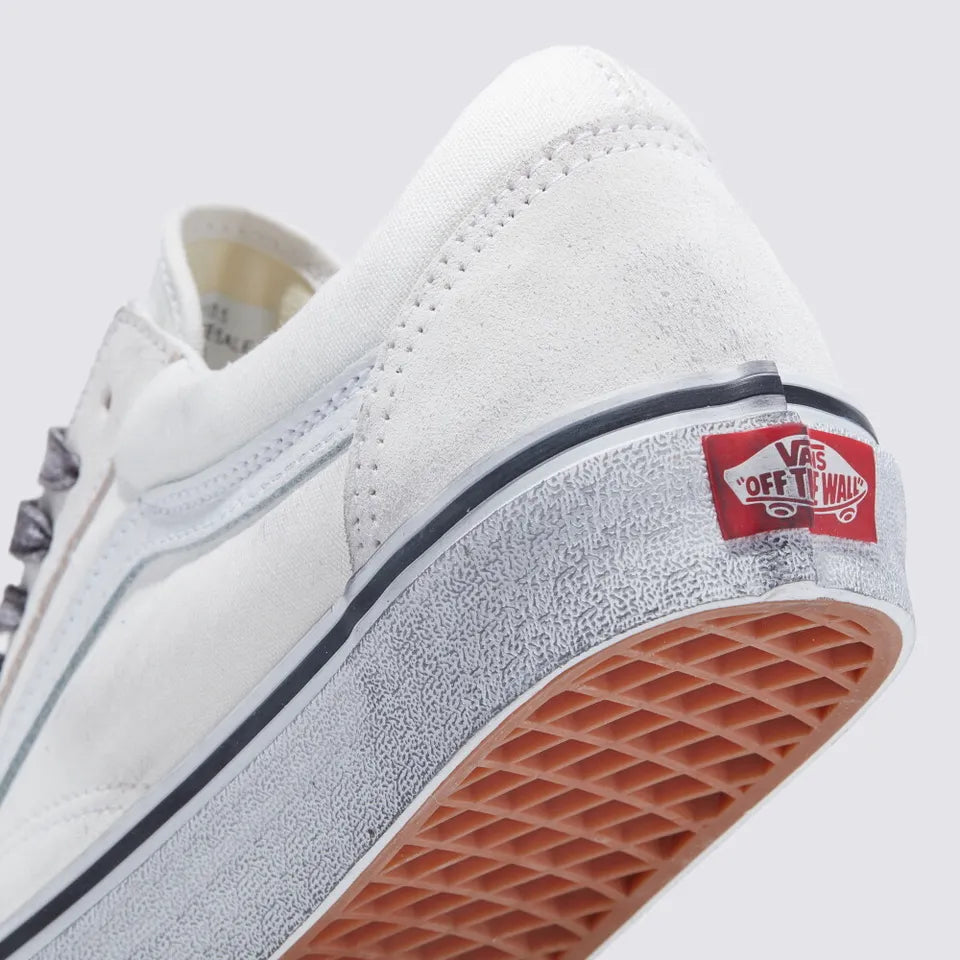 Vans Stressed Old Skool Sneakers Shoes White/White VN0007NTWWW