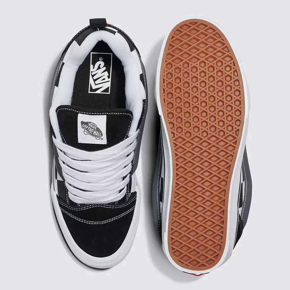 Vans Mega Check Knu Skool Skate Sneakers Shoes Black/White VN0009QCCJJ 3