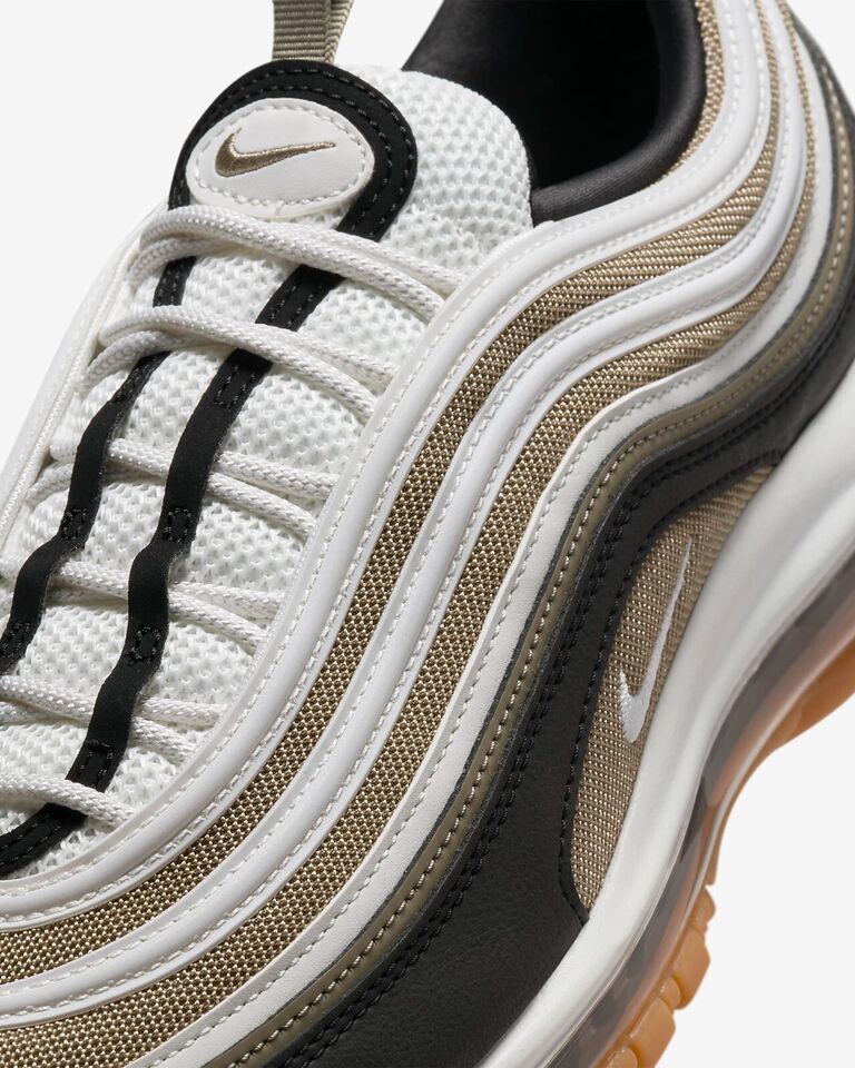 Nike Air Max 97 Shoes Men's Sneakers Neutral Olive/Black/Gum 921826-203 2