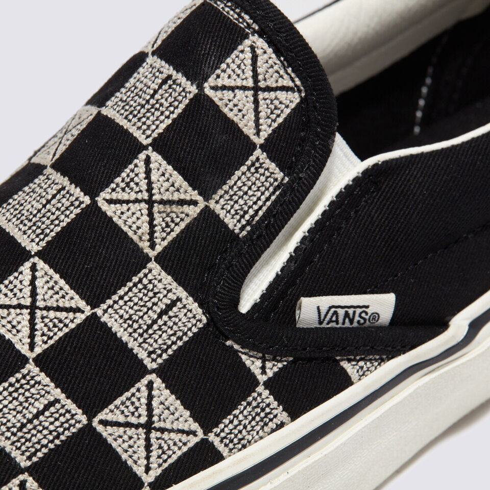 Vans Stitch Checkerboard Slip-on Skate Sneakers Shoes Black VN000BVZCJJ 5