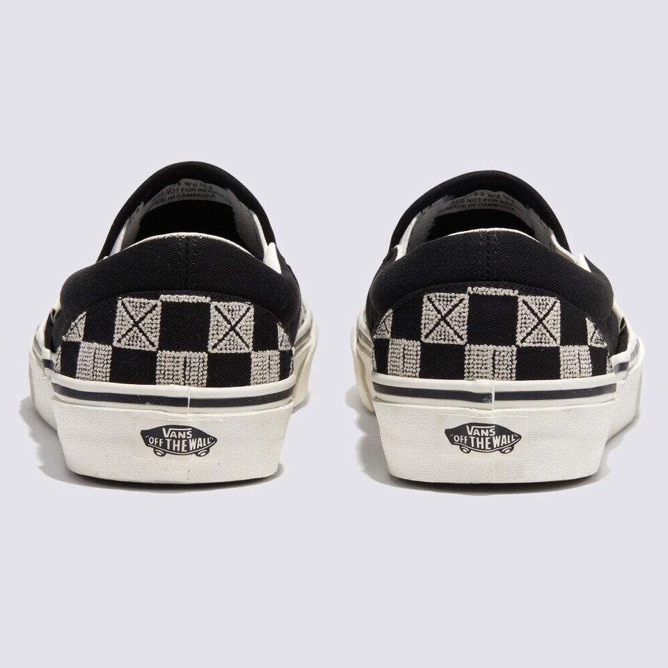 Vans Stitch Checkerboard Slip-on Skate Sneakers Shoes Black VN000BVZCJJ 3