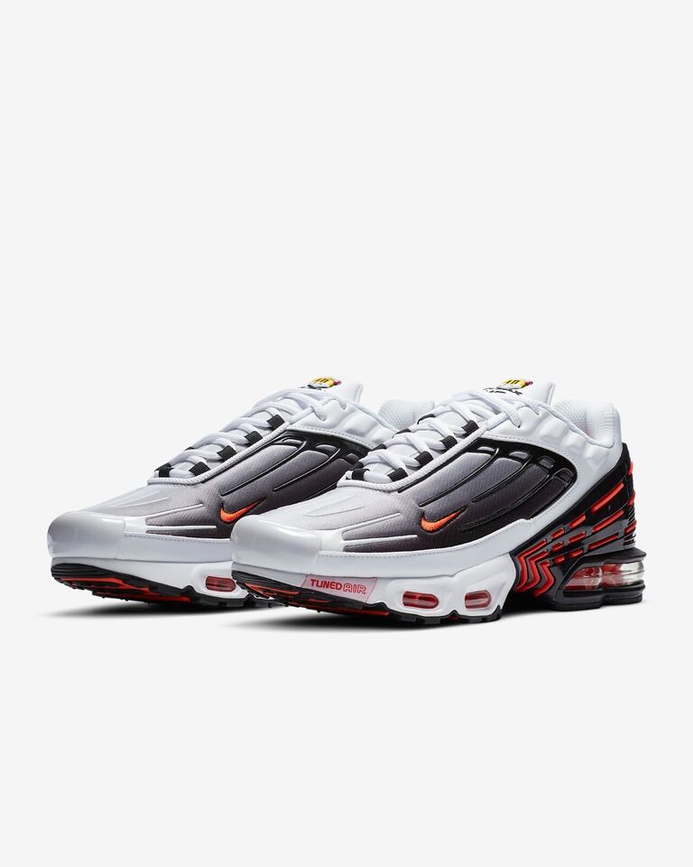 Nike Air Max Plus 3 Sneakers White/Black/Gunsmoke/Orange CK6715-101 08