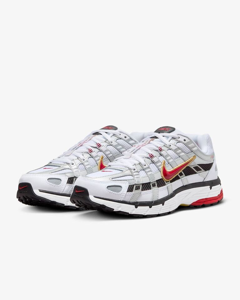 Nike P-6000 Shoes Sneakers White/Metallic Platinum/Red CD6404-102 7