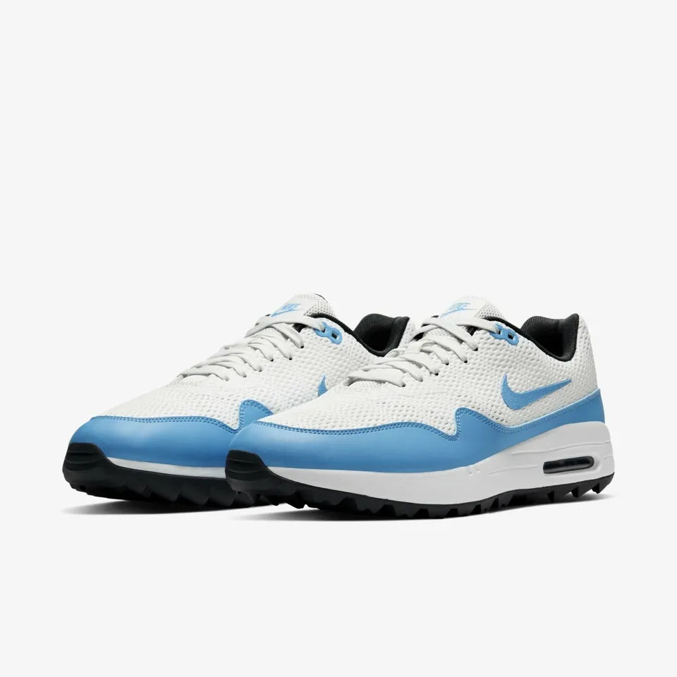 Nike Air Max 1 G Golf Shoes Men's Sneakers White/University Blue CI7576-101