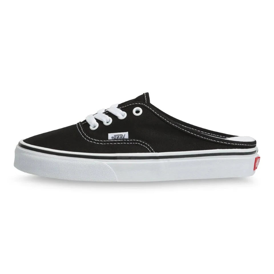 Vans Classic Authentic Mule Skate Shoes Sneakers Black/White VN0A54F76BT