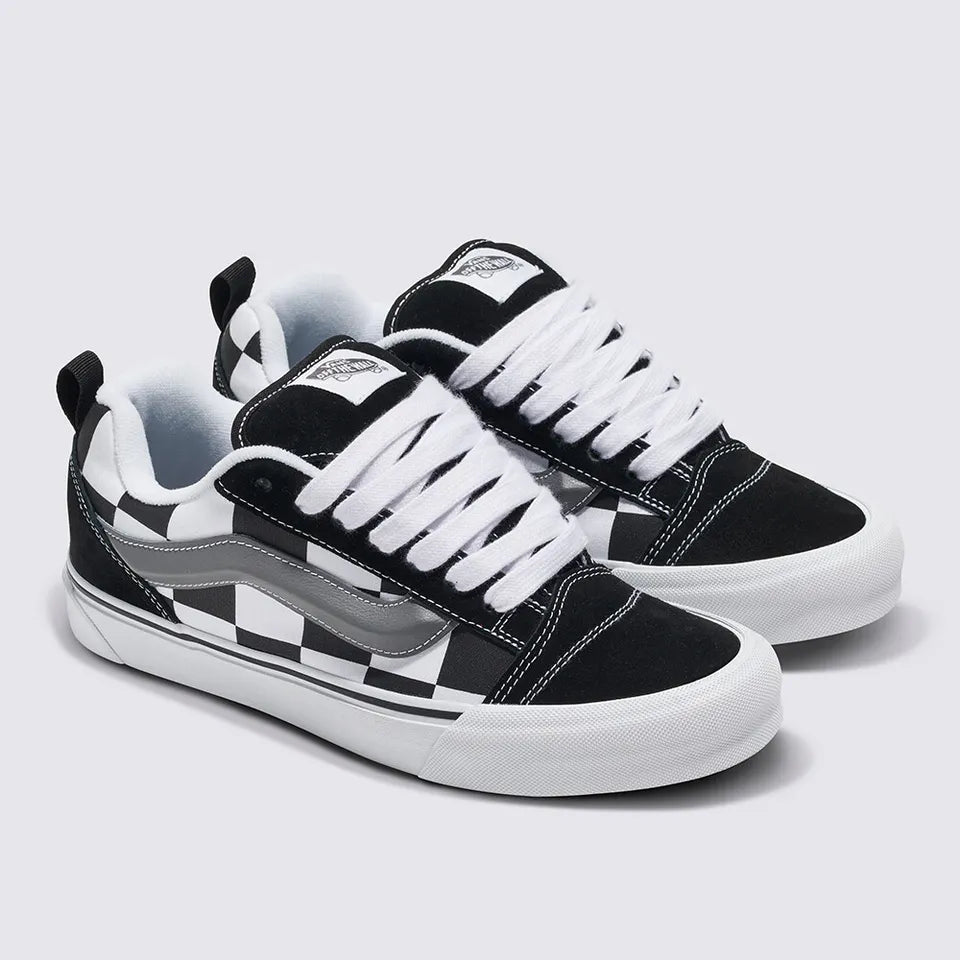 Vans Mega Check Knu Skool Skate Sneakers Shoes Black/White VN0009QCCJJ 2