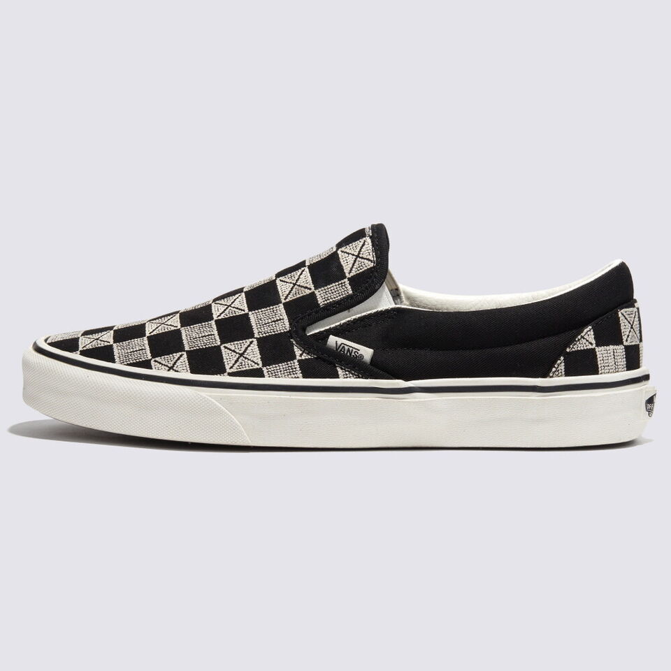 Vans Stitch Checkerboard Slip-on Skate Sneakers Shoes Black VN000BVZCJJ 2