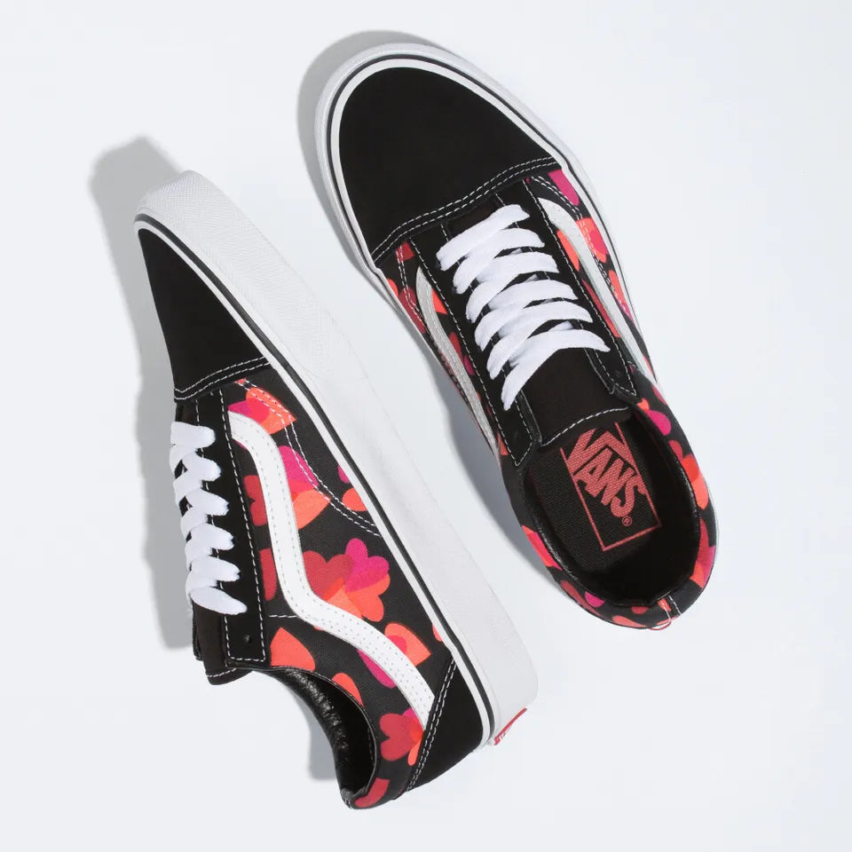 Vans Valentines Hearts Old Skool Skate Sneakers Shoes Black VN0A3WKT4RZ 3