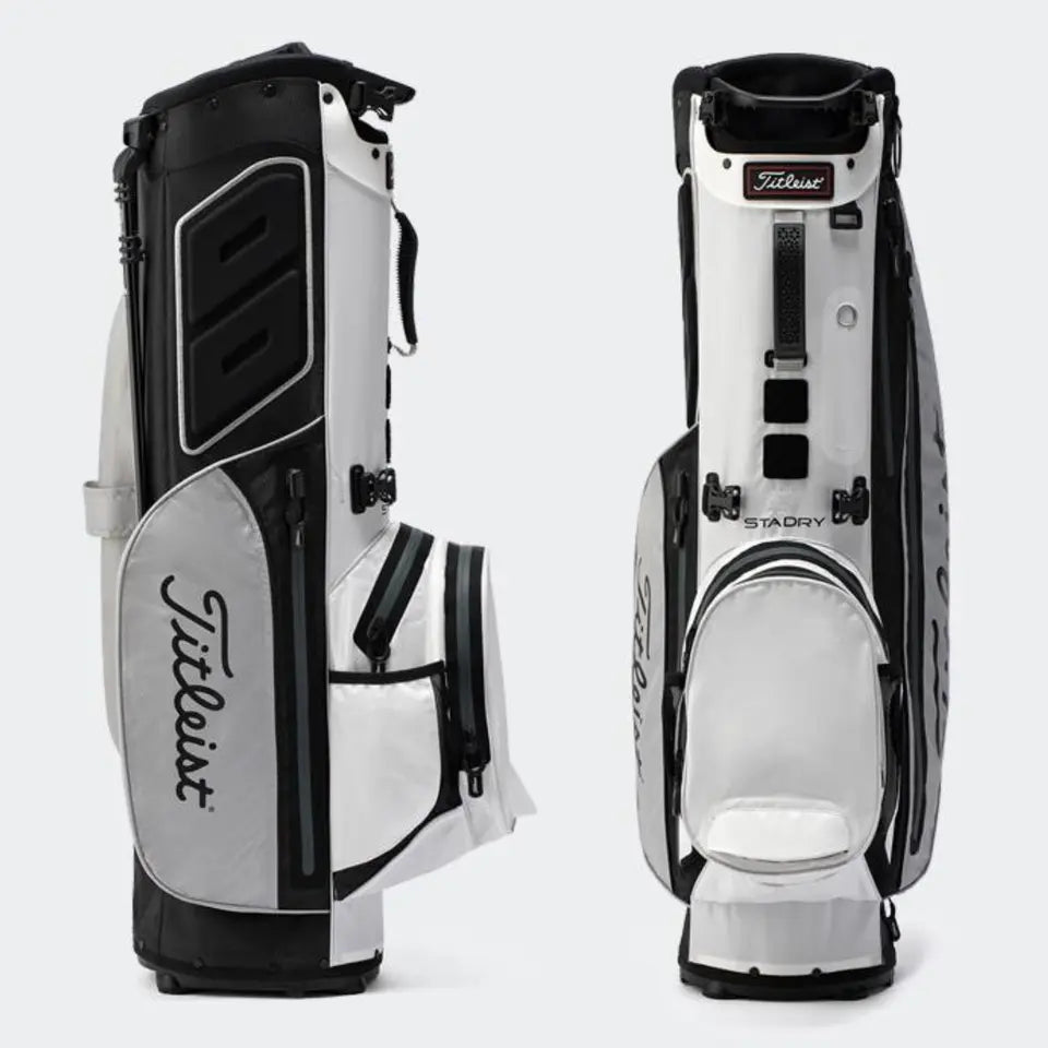 Titleist Players 4 Plus StaDry Stand Bag Gray/White/Black Color Authentic00