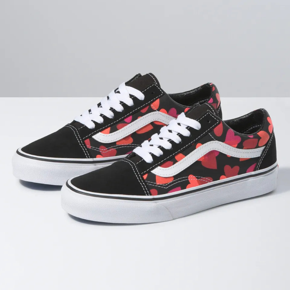 Vans Valentines Hearts Old Skool Skate Sneakers Shoes Black VN0A3WKT4RZ 2