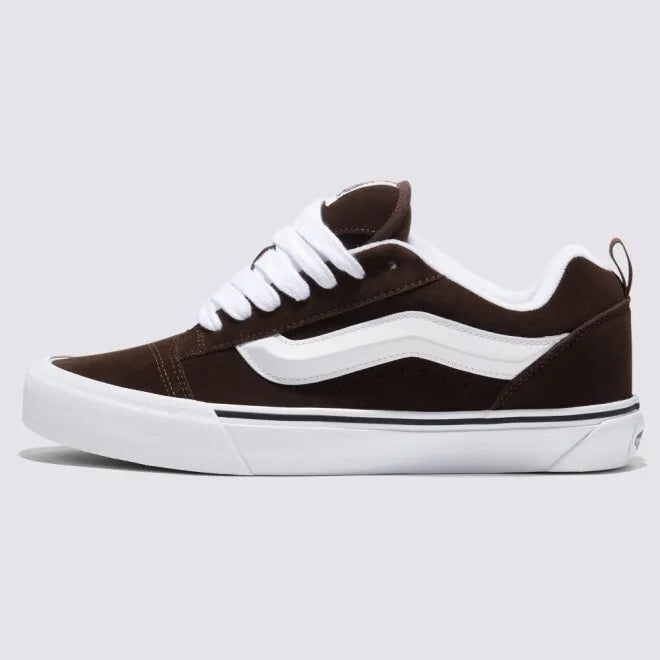 Vans Knu Skool Skate Sneakers Shoes Brown/White VN0009QCNWH